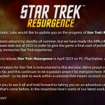 Star Trek: Resurgence отложили до 2023 года