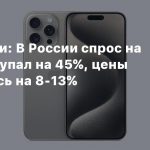 Аналитики: В России спрос на iPhone 15 упал на 45%, цены опустились на 8-13%